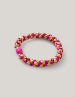 Shoeby Lurex Haarelastiek Roze<DAMES Haaraccessoires