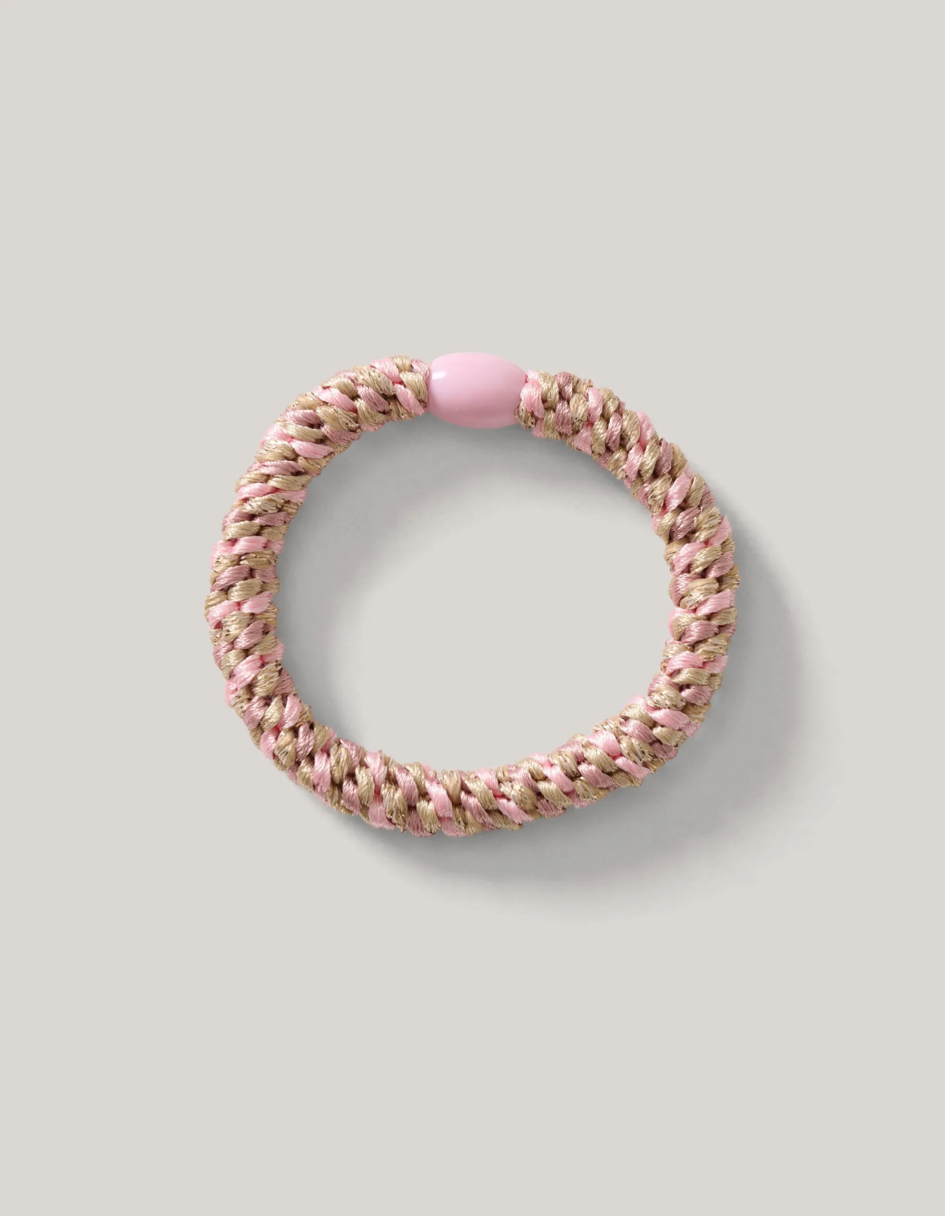 Shoeby Lurex Haarelastiek Roze/Beige<DAMES Haaraccessoires