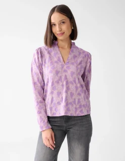 Shoeby Lurex Heart Blouse Paars<DAMES Blouses