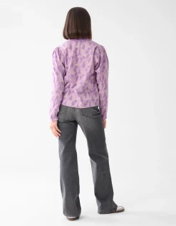 Shoeby Lurex Heart Blouse Paars<DAMES Blouses