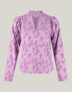Shoeby Lurex Heart Blouse Paars<DAMES Blouses