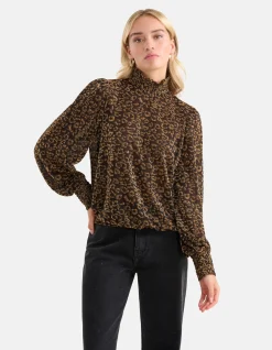 Shoeby Lurex Longsleeve Top Goud<DAMES Tops