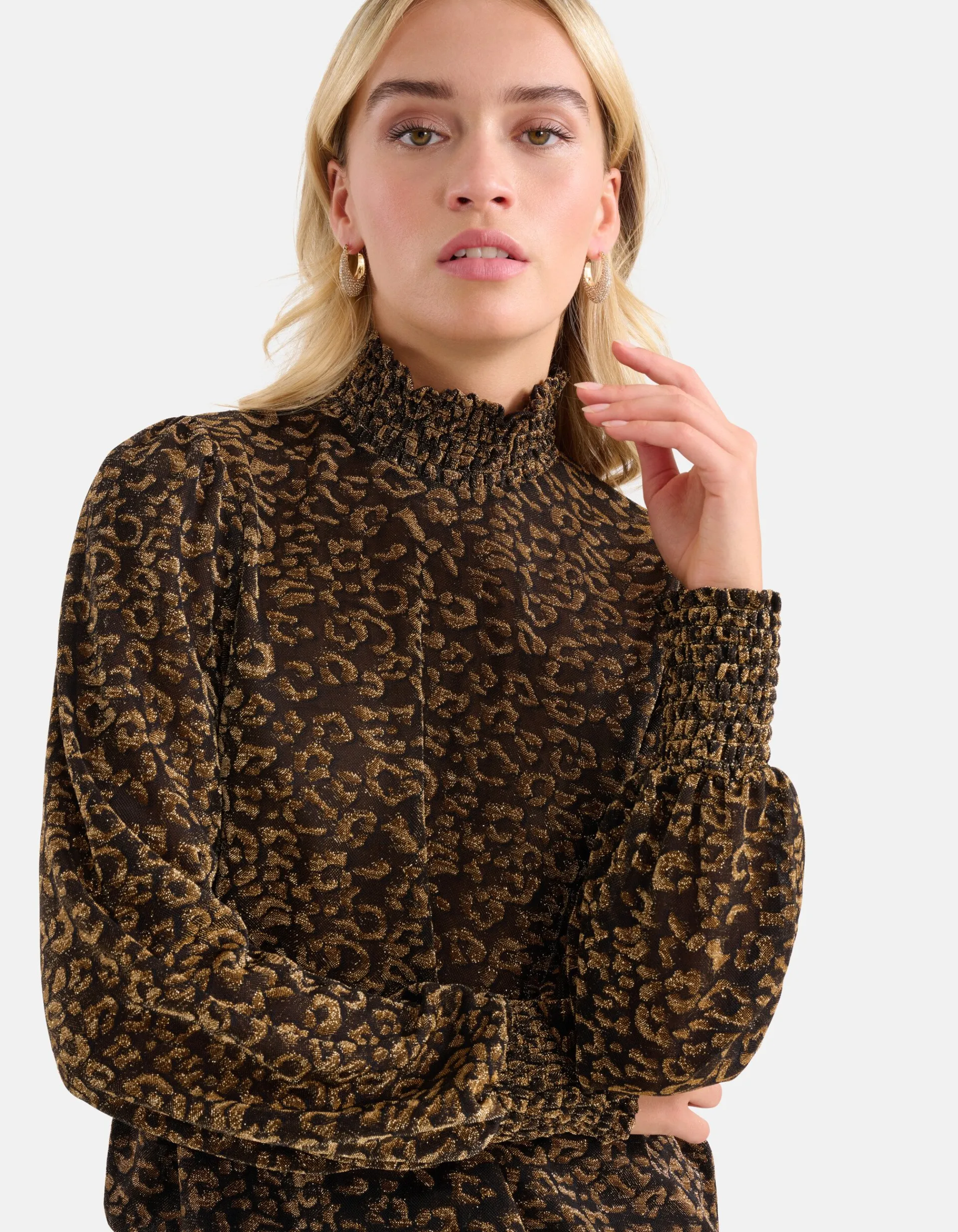 Shoeby Lurex Longsleeve Top Goud<DAMES Tops