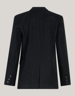 Shoeby Lurex Pinstripe Blazer Zwart By Mieke<DAMES Blazers