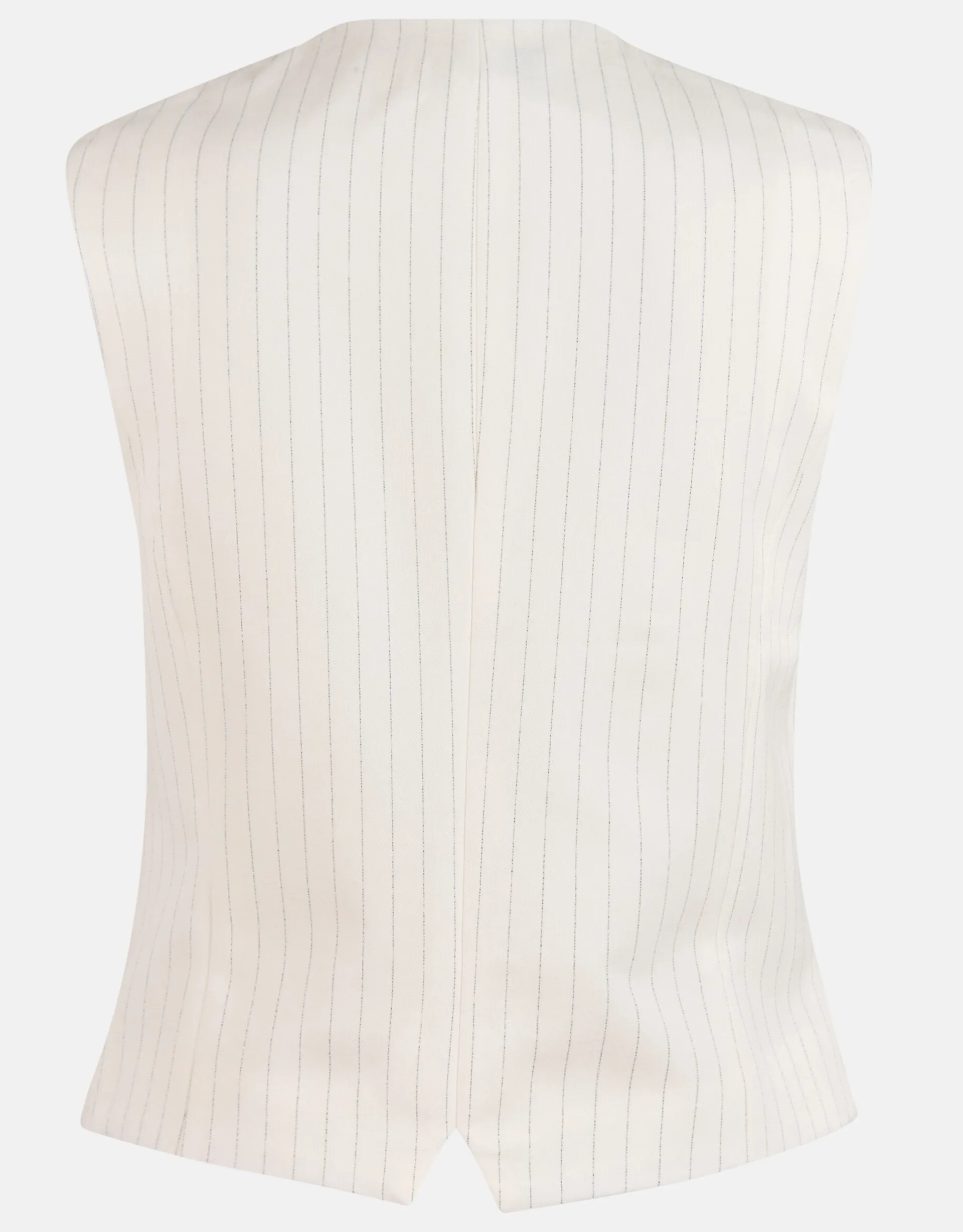 Shoeby Lurex Pinstripe Gilet Gebroken Wit<DAMES Gilets