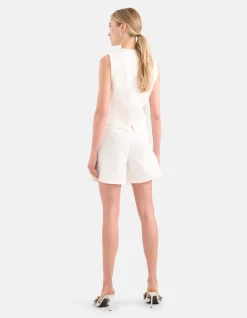 Shoeby Lurex Pinstripe Short Gebroken Wit<DAMES Shorts
