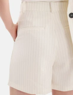 Shoeby Lurex Pinstripe Short Gebroken Wit<DAMES Shorts