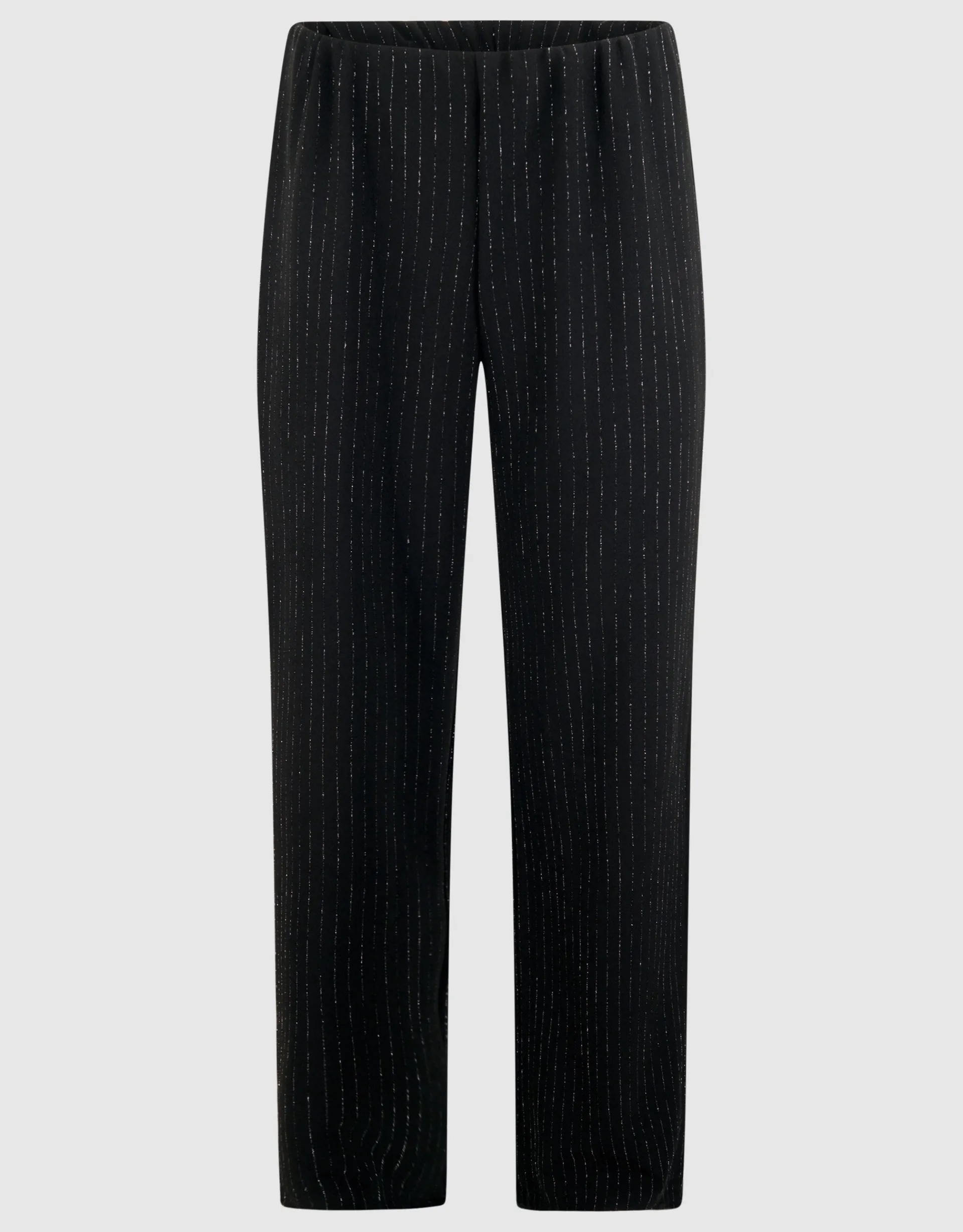 Shoeby Lurex Pinstripe Wide Leg Broek Zwart<DAMES Broeken