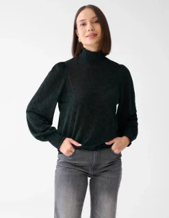 Shoeby Lurex Top Donkergroen<DAMES Tops