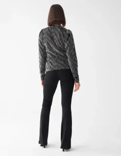 Shoeby Lurex V-hals Top Zwart<DAMES Tops