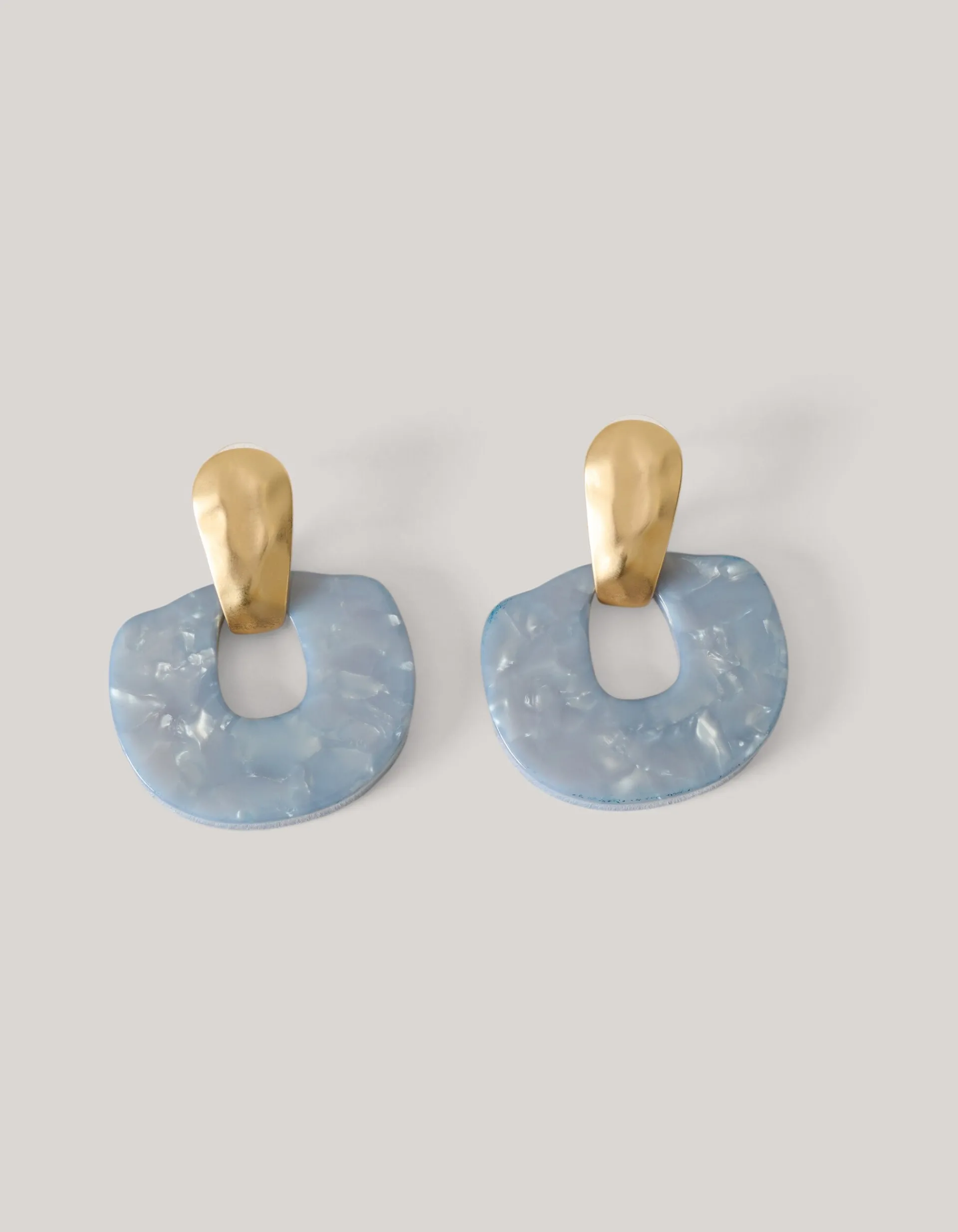 Shoeby Marble Oorbellen Lichtblauw<DAMES Sieraden