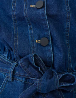 Shoeby Maxi Denim Jurk Donkerblauw By Mieke<DAMES Jurken