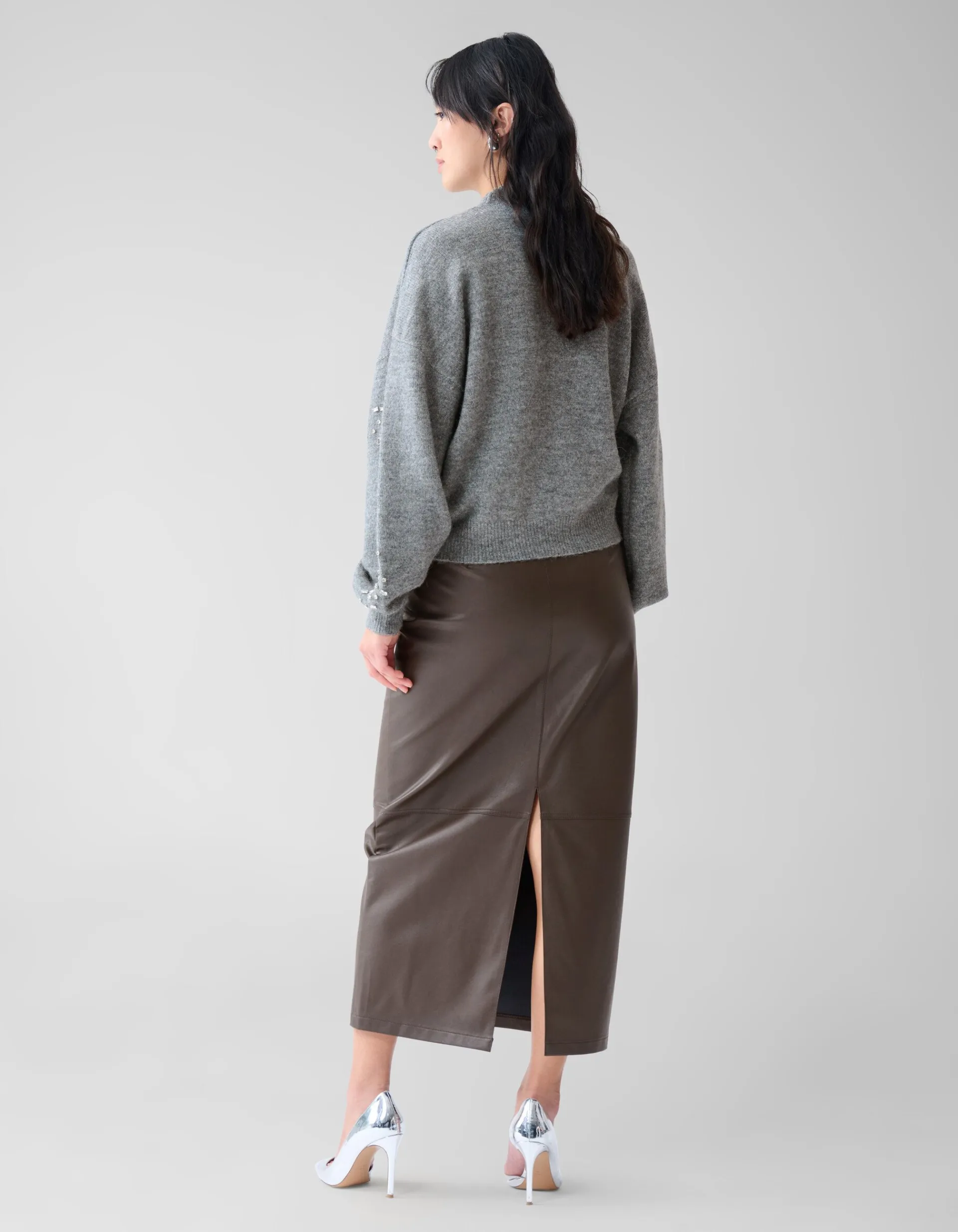 Shoeby Maxi Rok Bruin By Fred<DAMES Rokken