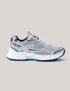 Shoeby Mesh Sneakers Zilver<DAMES Sneakers