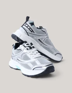 Shoeby Mesh Sneakers Zilver<DAMES Sneakers