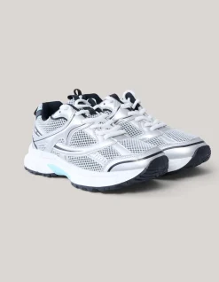 Shoeby Mesh Sneakers Zilver<DAMES Sneakers