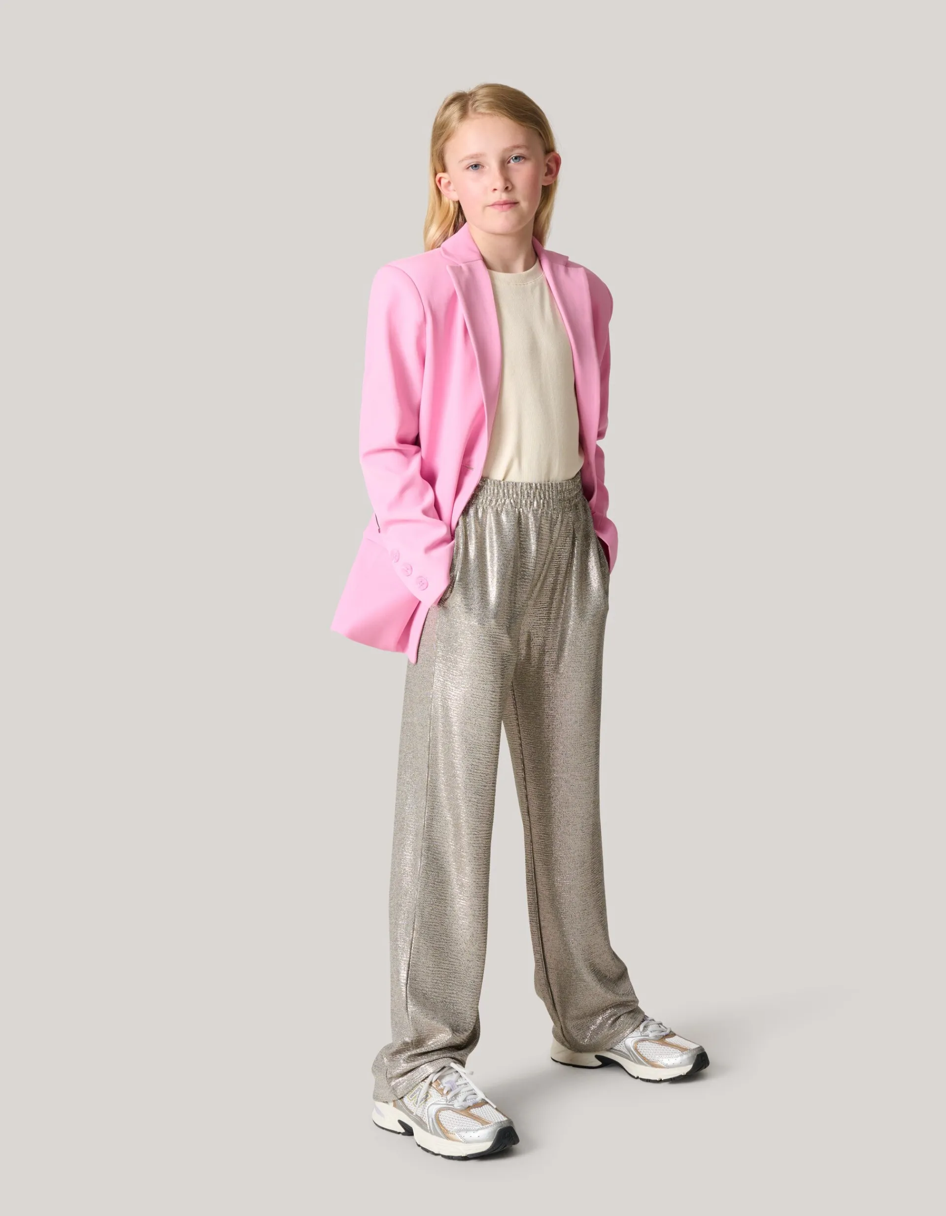 Shoeby Metallic Broek Zilver< Broeken