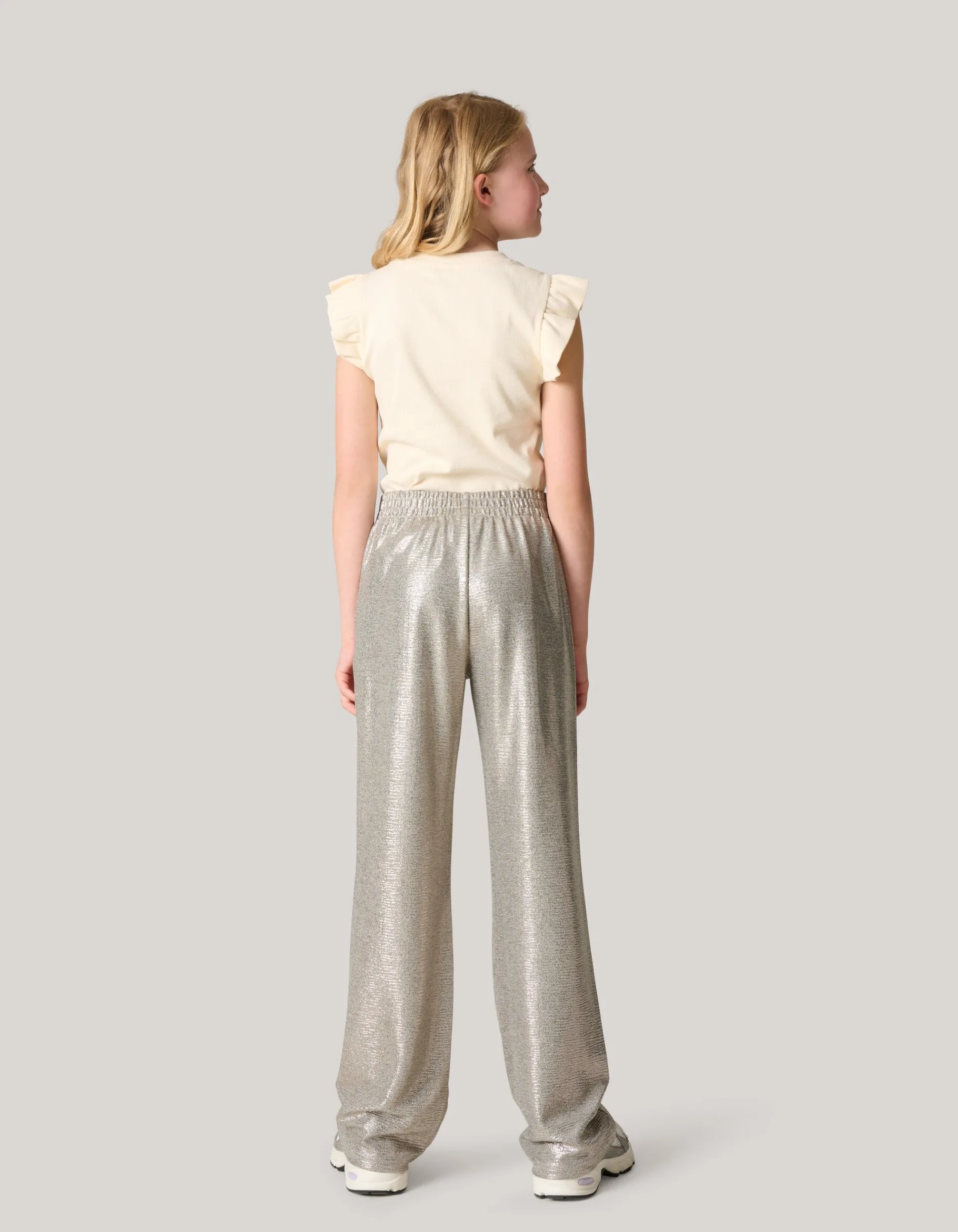 Shoeby Metallic Broek Zilver< Broeken