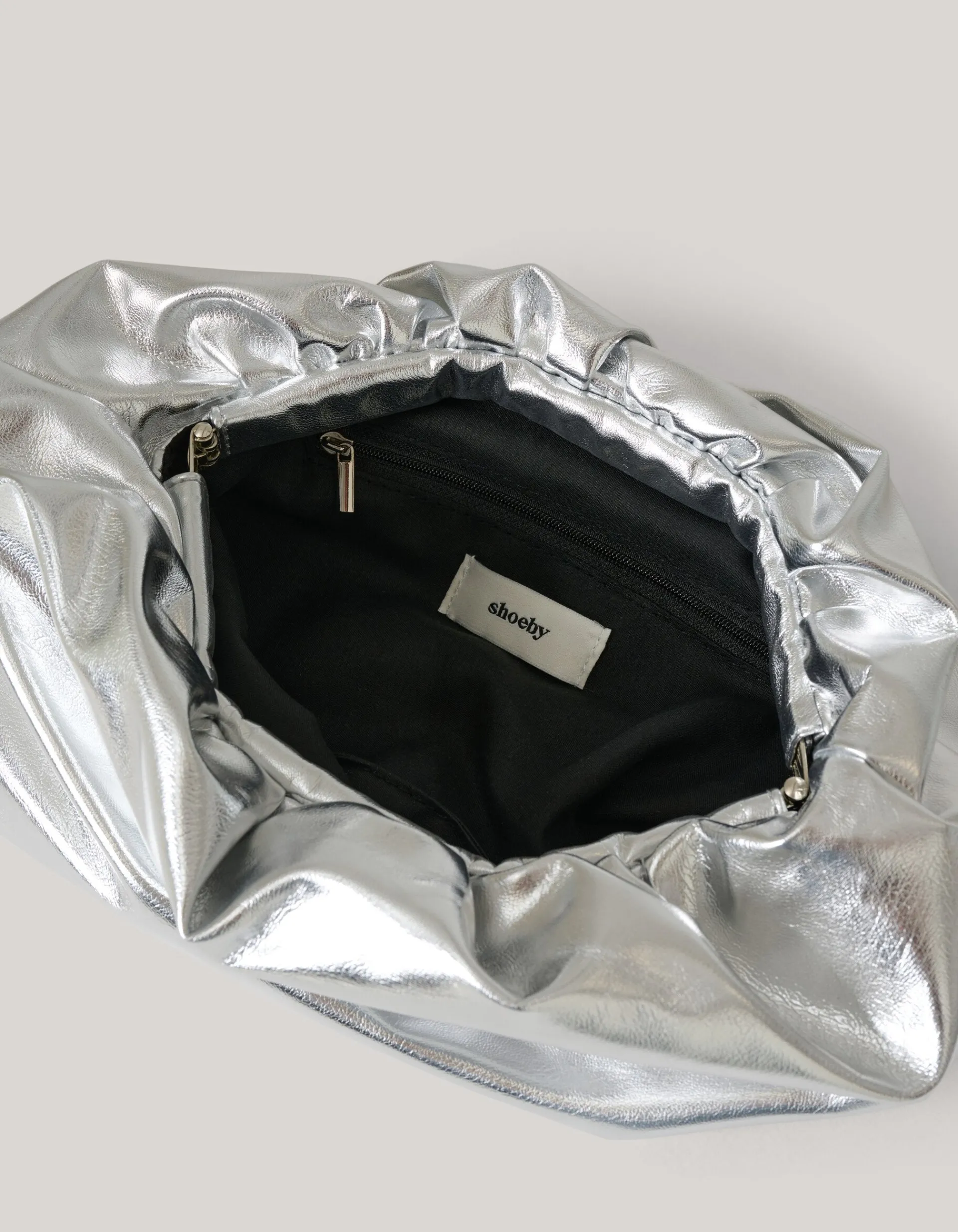 Shoeby Metallic Clutch Zilver<DAMES Tassen