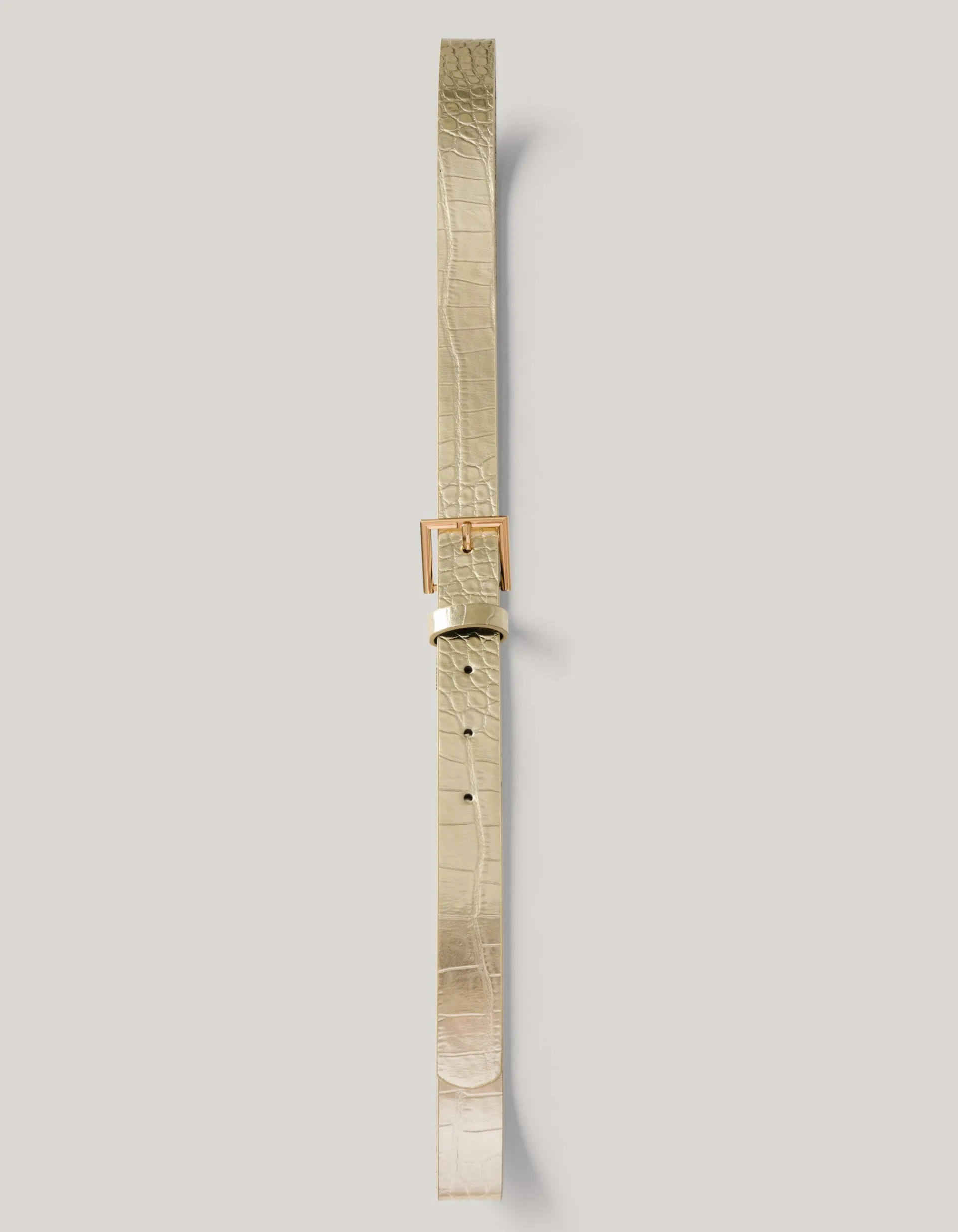 Shoeby Metallic Croco Riem Goud<DAMES Riemen