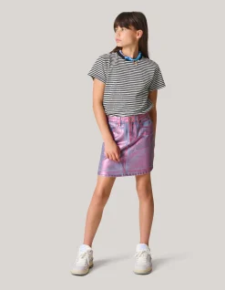 Shoeby Metallic Denim Rok Roze< Rokken