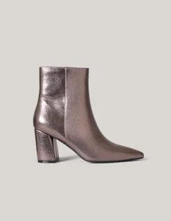 Shoeby Metallic Enkellaarzen Zilver<DAMES Laarzen