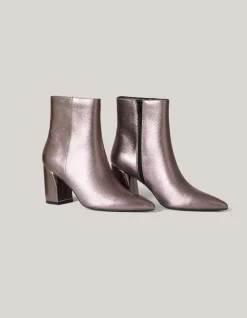 Shoeby Metallic Enkellaarzen Zilver<DAMES Laarzen
