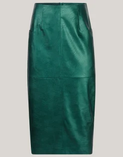 Shoeby Metallic Maxi Rok Groen By Mieke<DAMES Rokken