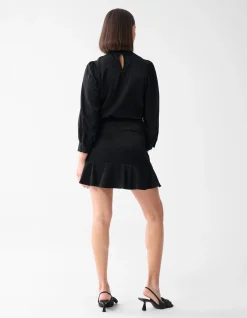 Shoeby Metallic Mini Rok Zwart<DAMES Rokken