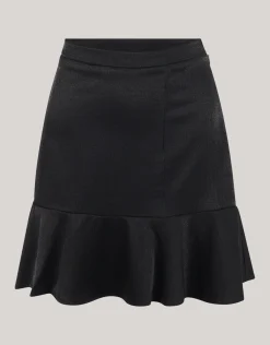 Shoeby Metallic Mini Rok Zwart<DAMES Rokken