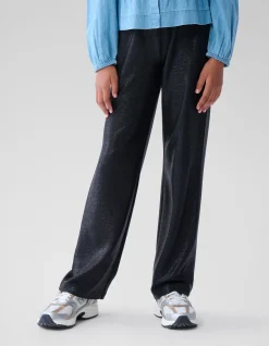 Shoeby Metallic Wide Leg Broek Zwart< Broeken
