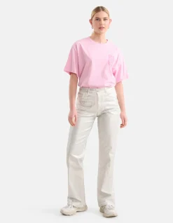 Shoeby Metallic Wide Leg Jeans Zilver<DAMES Jeans