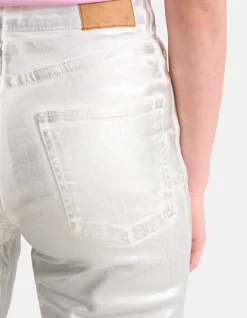 Shoeby Metallic Wide Leg Jeans Zilver<DAMES Jeans