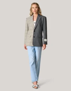 Shoeby Mixed Blazer Grijs<DAMES Blazers