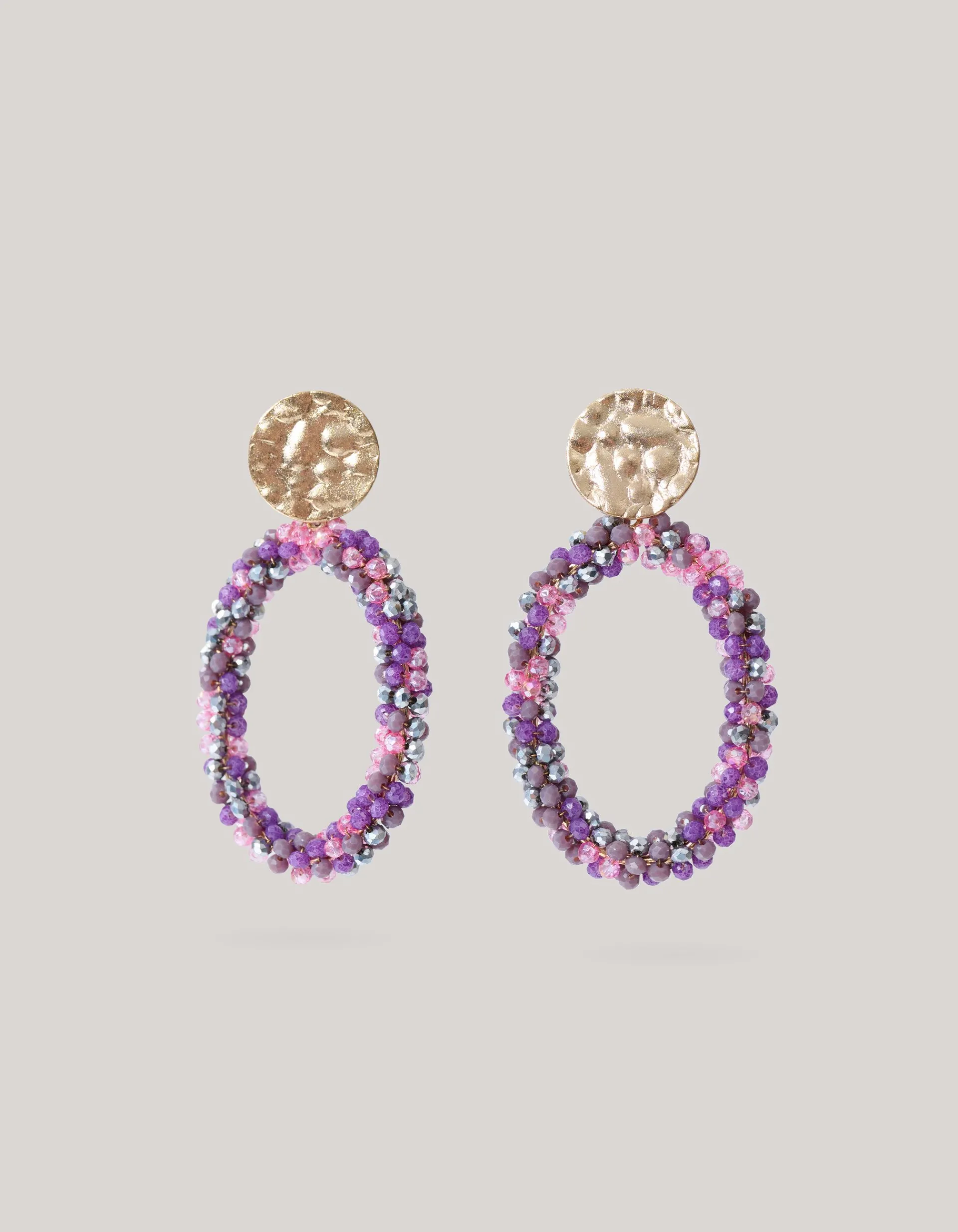 Shoeby Multi Beaded Oorbellen Paars<DAMES Sieraden