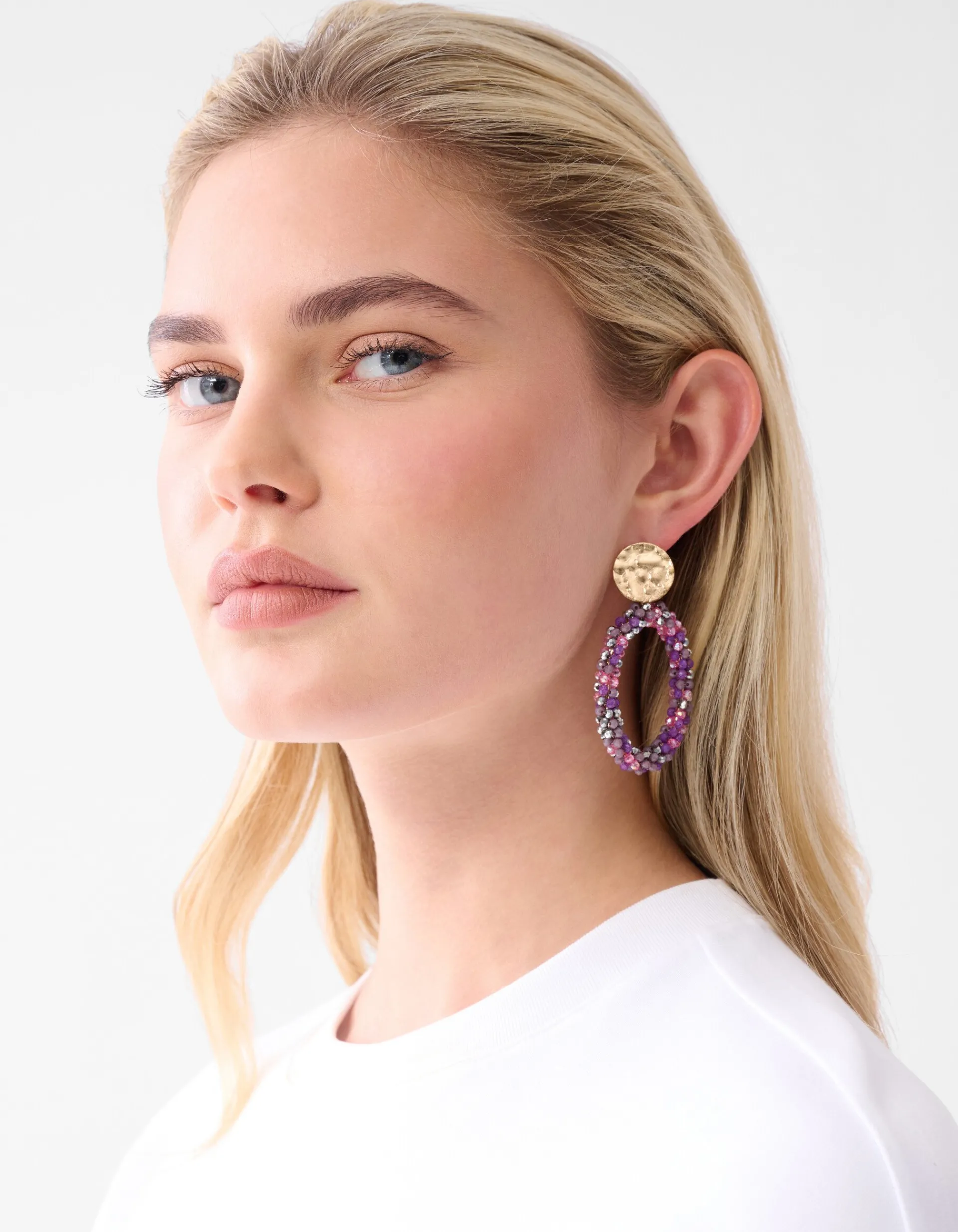 Shoeby Multi Beaded Oorbellen Paars<DAMES Sieraden