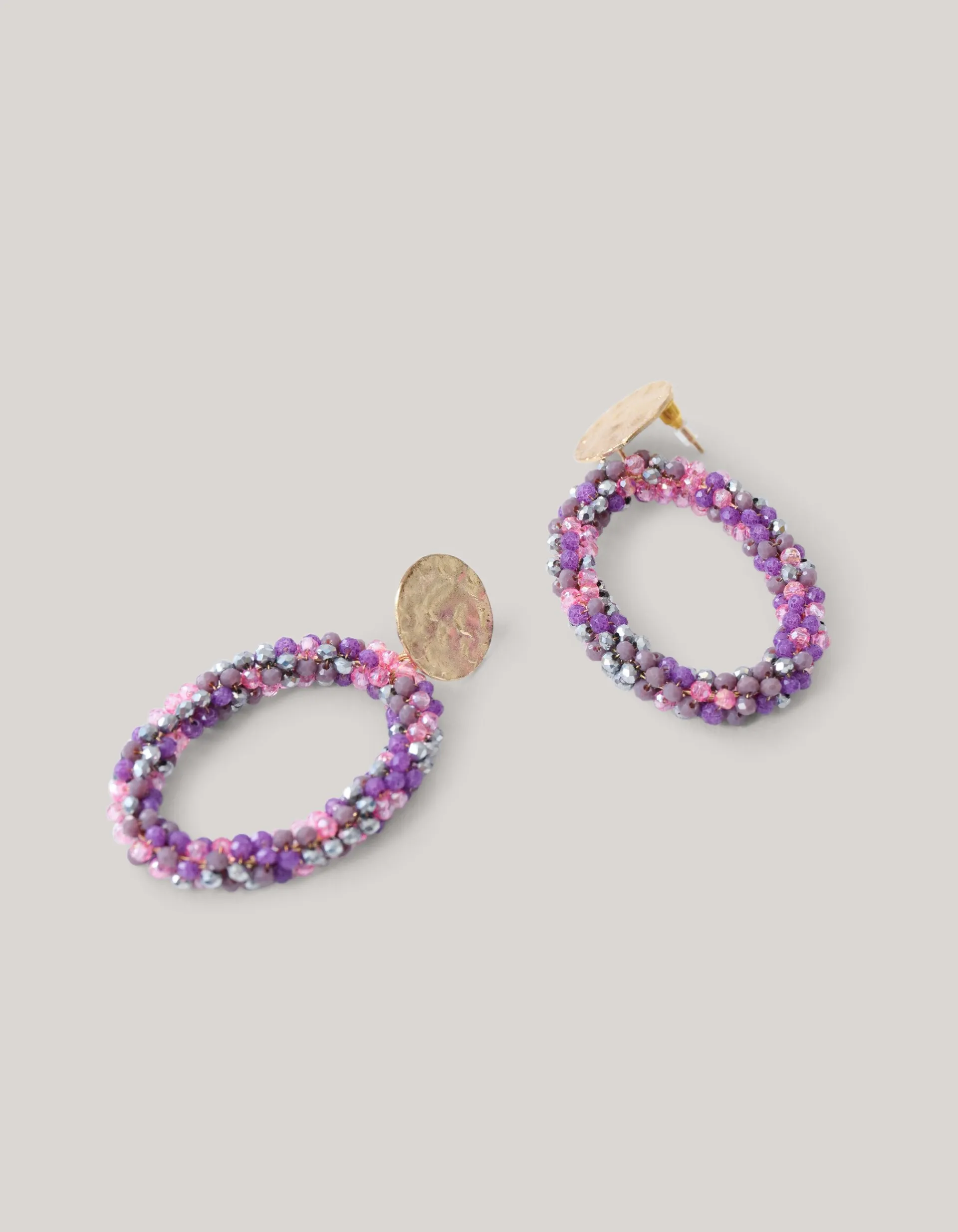 Shoeby Multi Beaded Oorbellen Paars<DAMES Sieraden