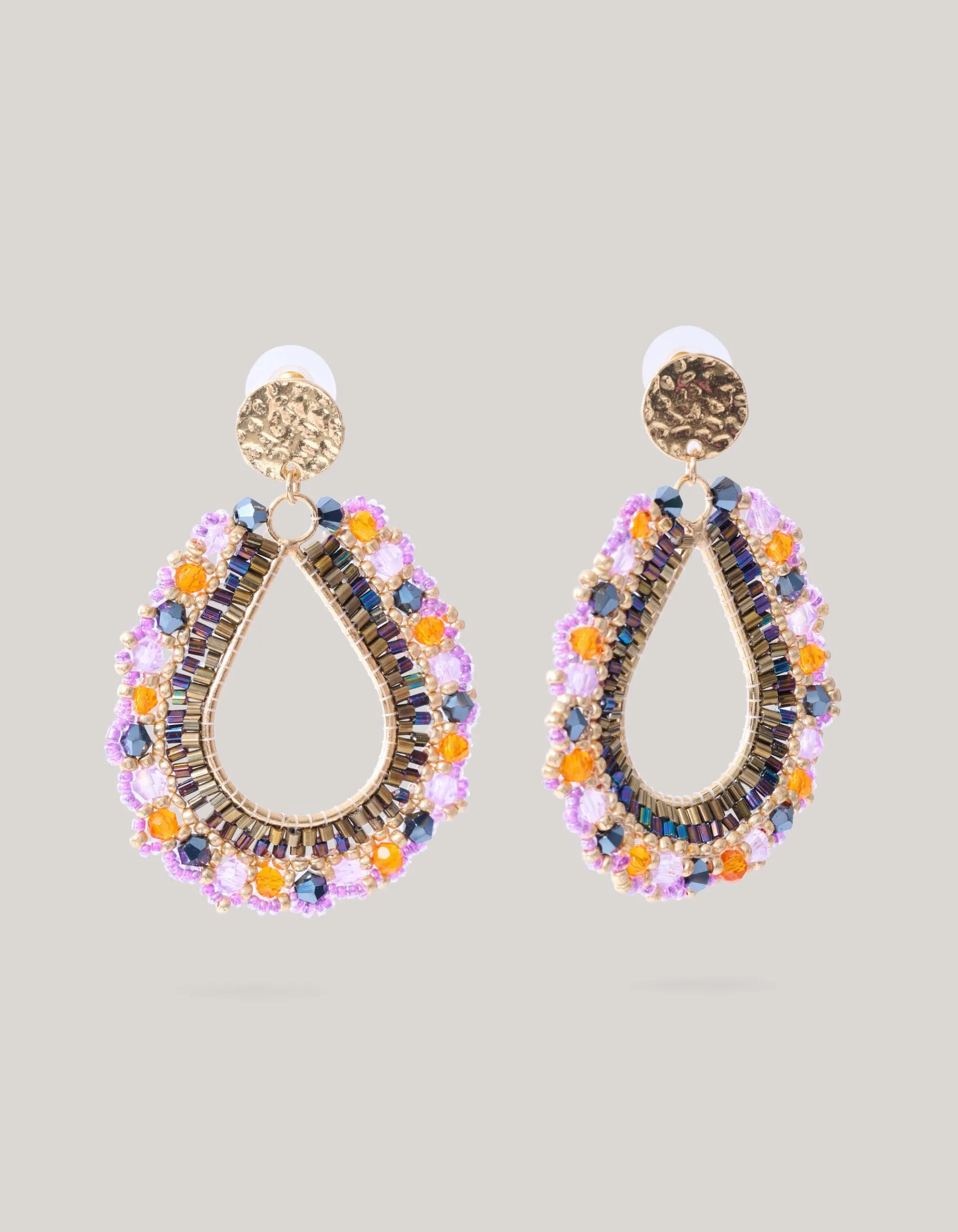 Shoeby Multi Beaded Oorbellen Paars<DAMES Sieraden