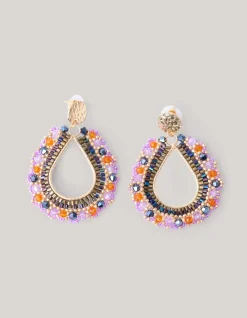 Shoeby Multi Beaded Oorbellen Paars<DAMES Sieraden