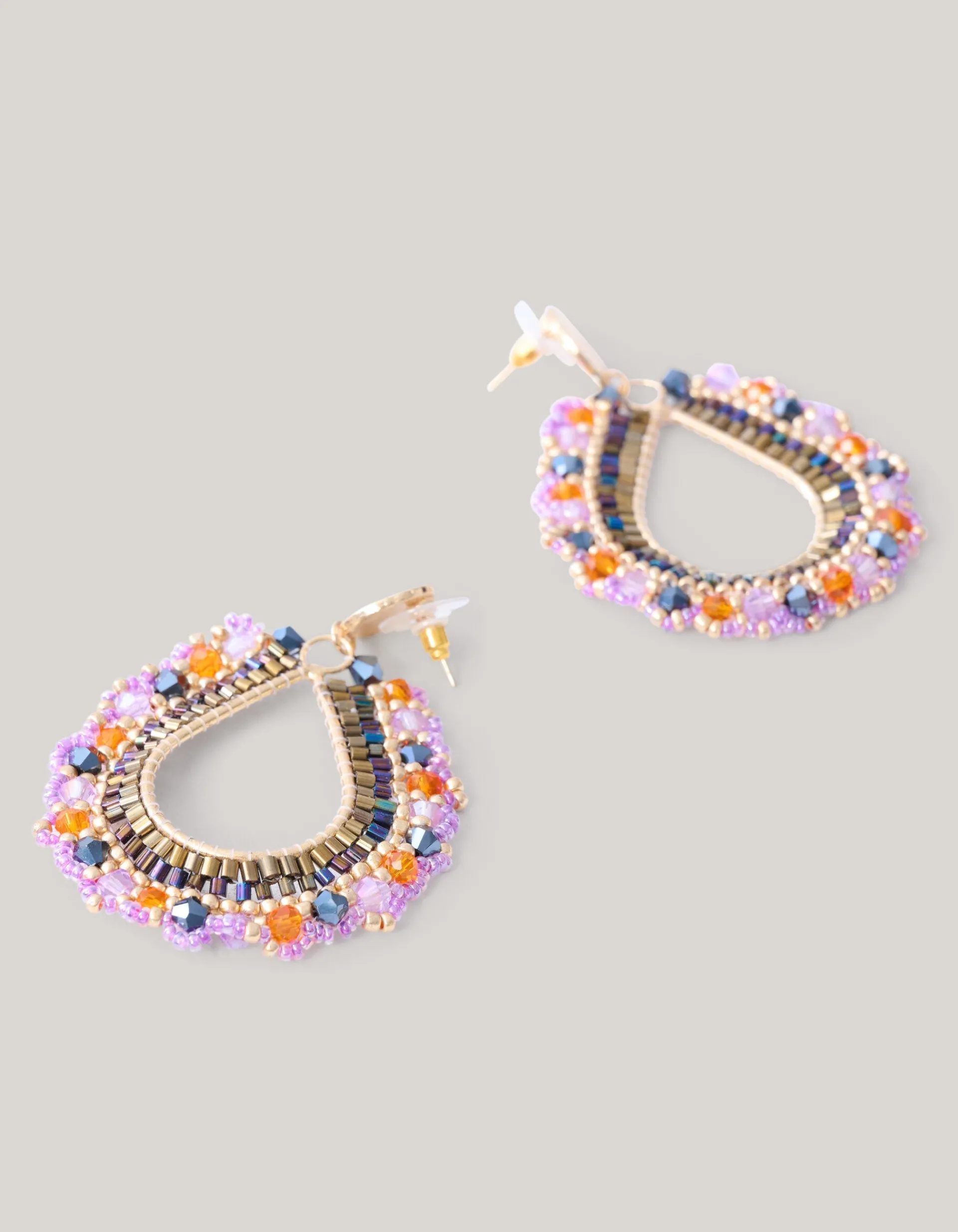 Shoeby Multi Beaded Oorbellen Paars<DAMES Sieraden