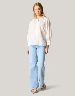 Shoeby Multi Embroidery Blouse Wit<DAMES Blouses