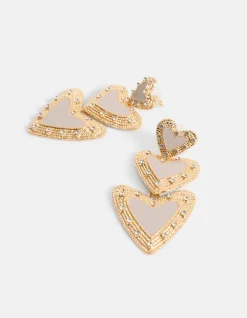 Shoeby Multi Heart oorbellen<DAMES Sieraden