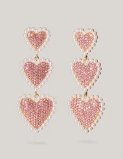 Shoeby Multi Heart Oorbellen Roze By Fred<DAMES Sieraden
