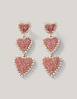 Shoeby Multi Heart Oorbellen Roze By Fred<DAMES Sieraden