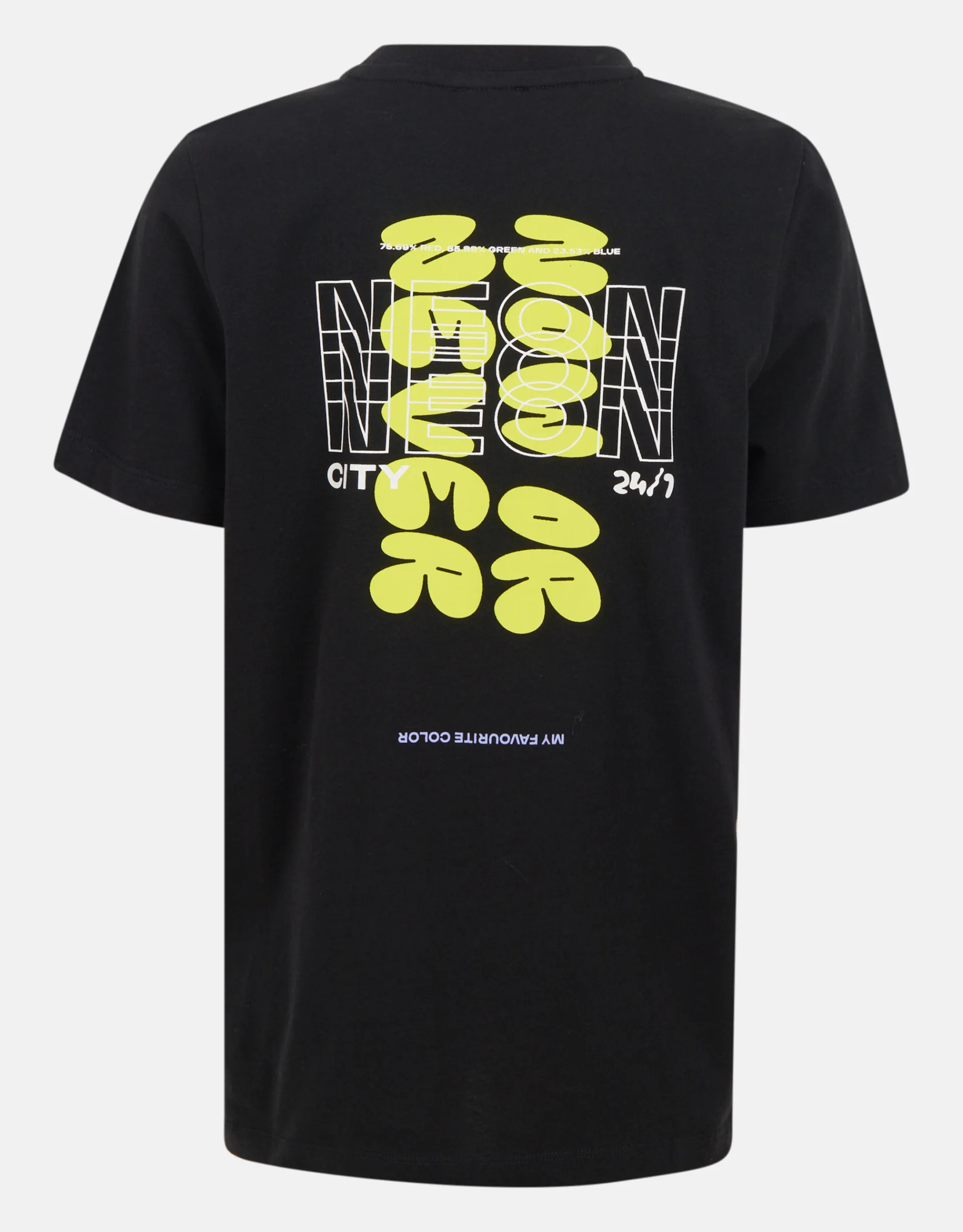 Shoeby Neon Artwork T-shirt Zwart< T-Shirts
