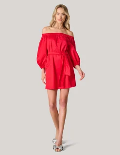 Shoeby Off Shoulder Jurk Rood<DAMES Jurken
