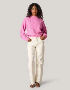 Shoeby Open Trui Roze<DAMES Truien En Sweaters