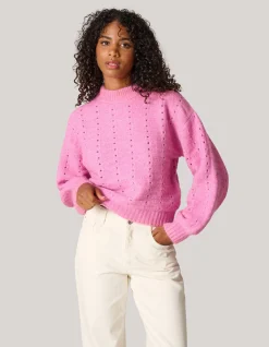 Shoeby Open Trui Roze<DAMES Truien En Sweaters