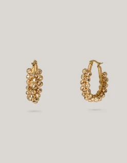 Shoeby Oval Beaded Hoop Oorbellen Goud<DAMES Sieraden
