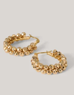 Shoeby Oval Beaded Hoop Oorbellen Goud<DAMES Sieraden